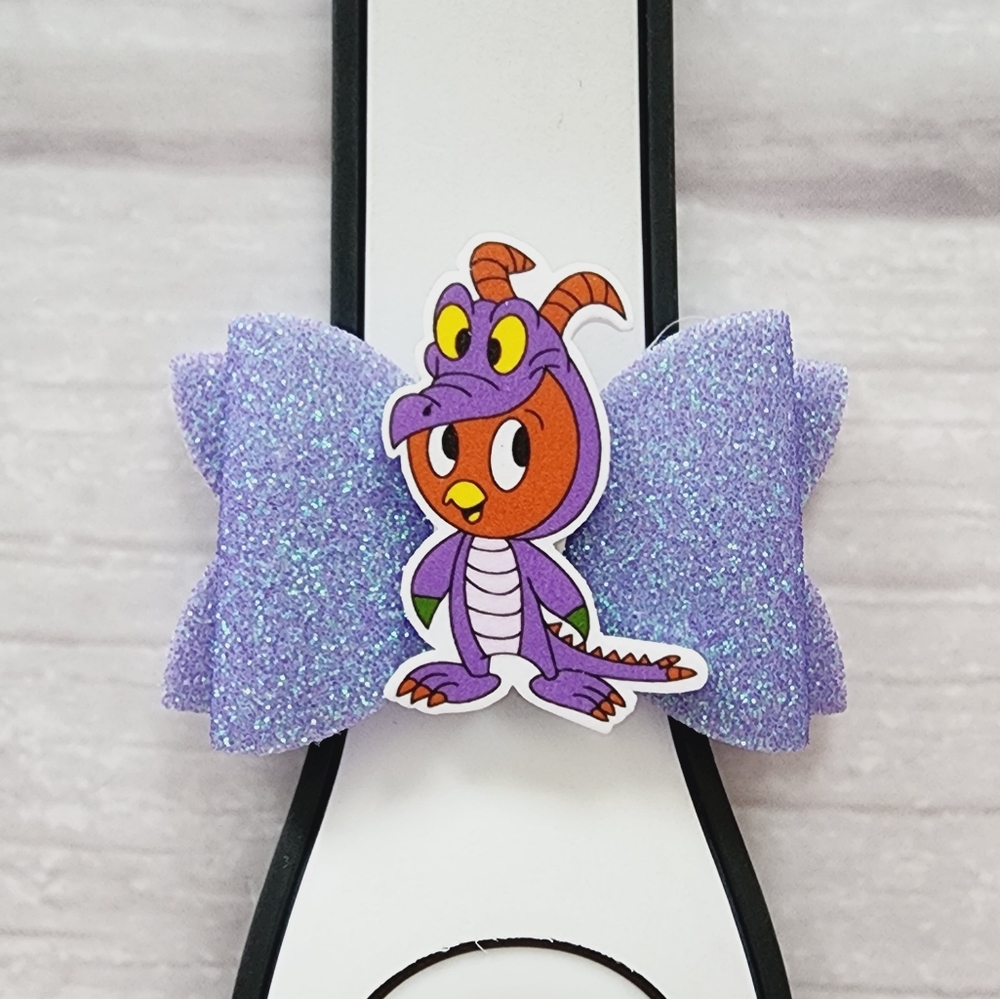 Orange Bird Figment Magic Band Bow